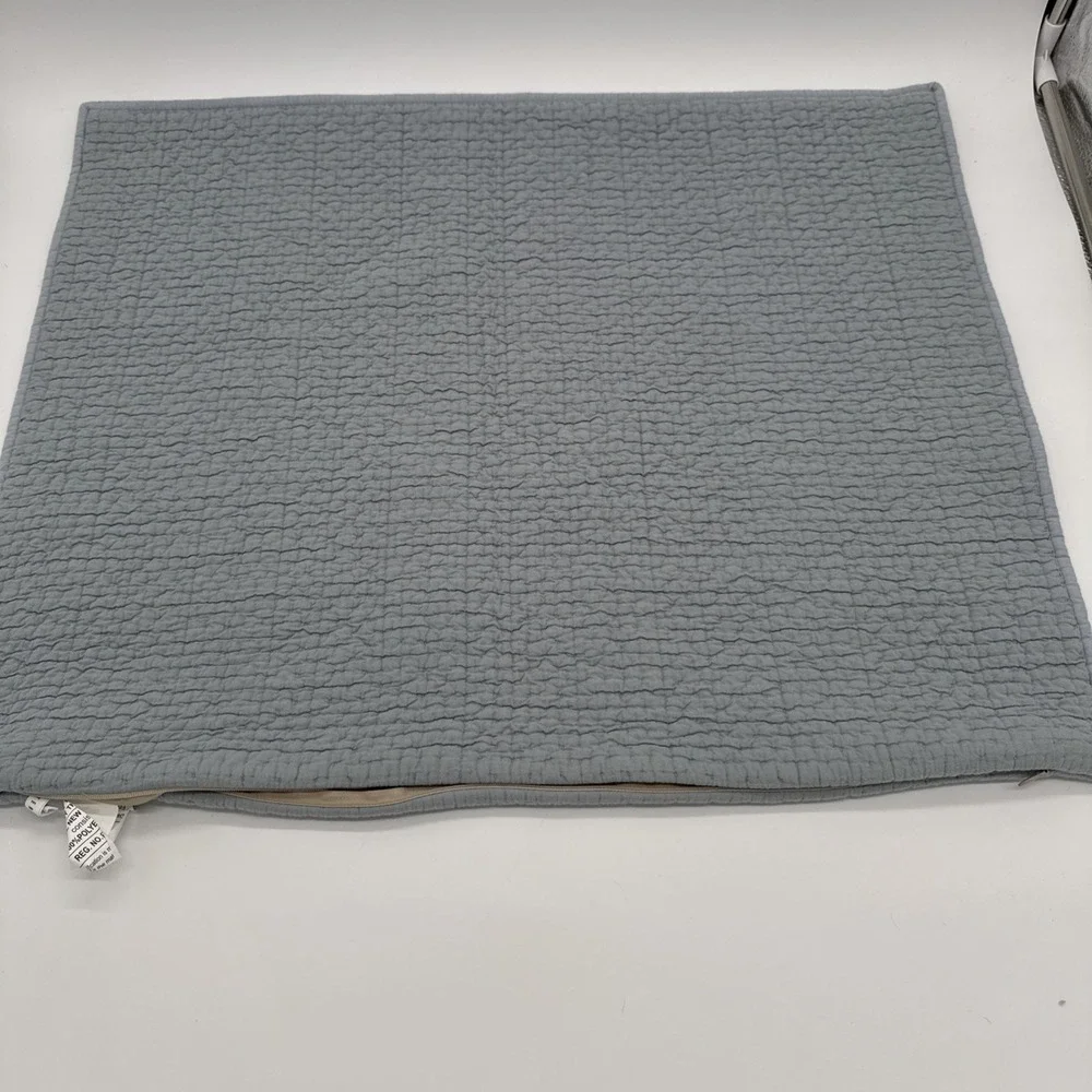 Pottery Barn Silver Sky Pillow Covers Blush Blue Zip Close 25